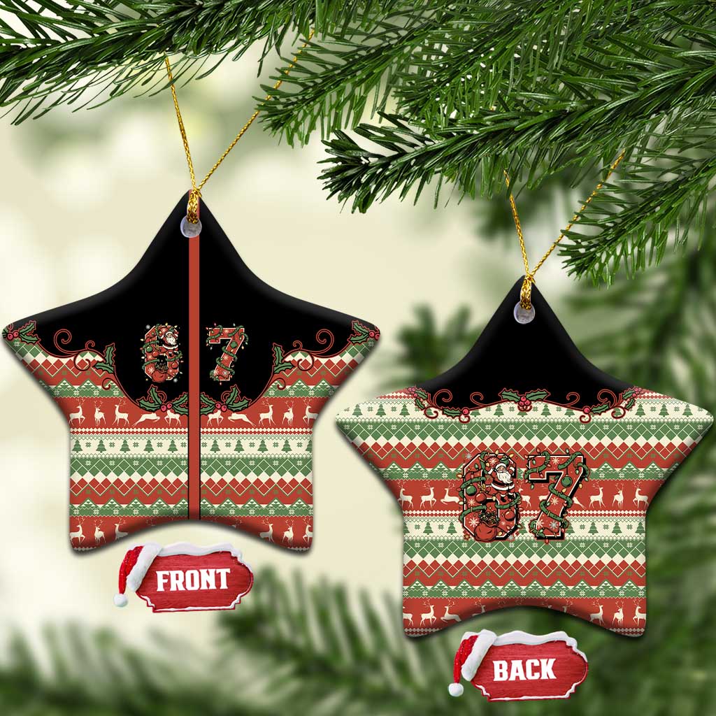 Western Yoke Ceramic Ornament Six Seven Christmas - Wonder Print Shop