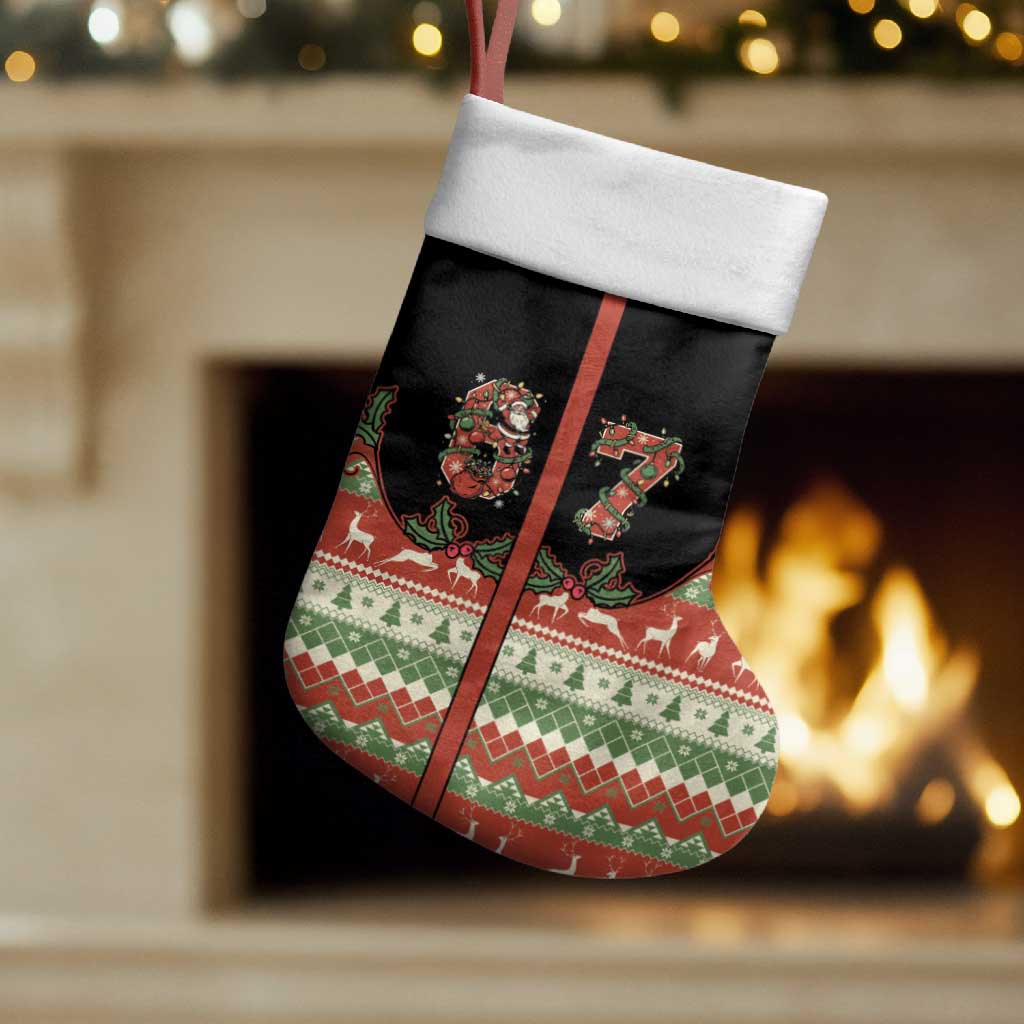 Western Yoke Christmas Stocking Six Seven Christmas - Wonder Print Shop
