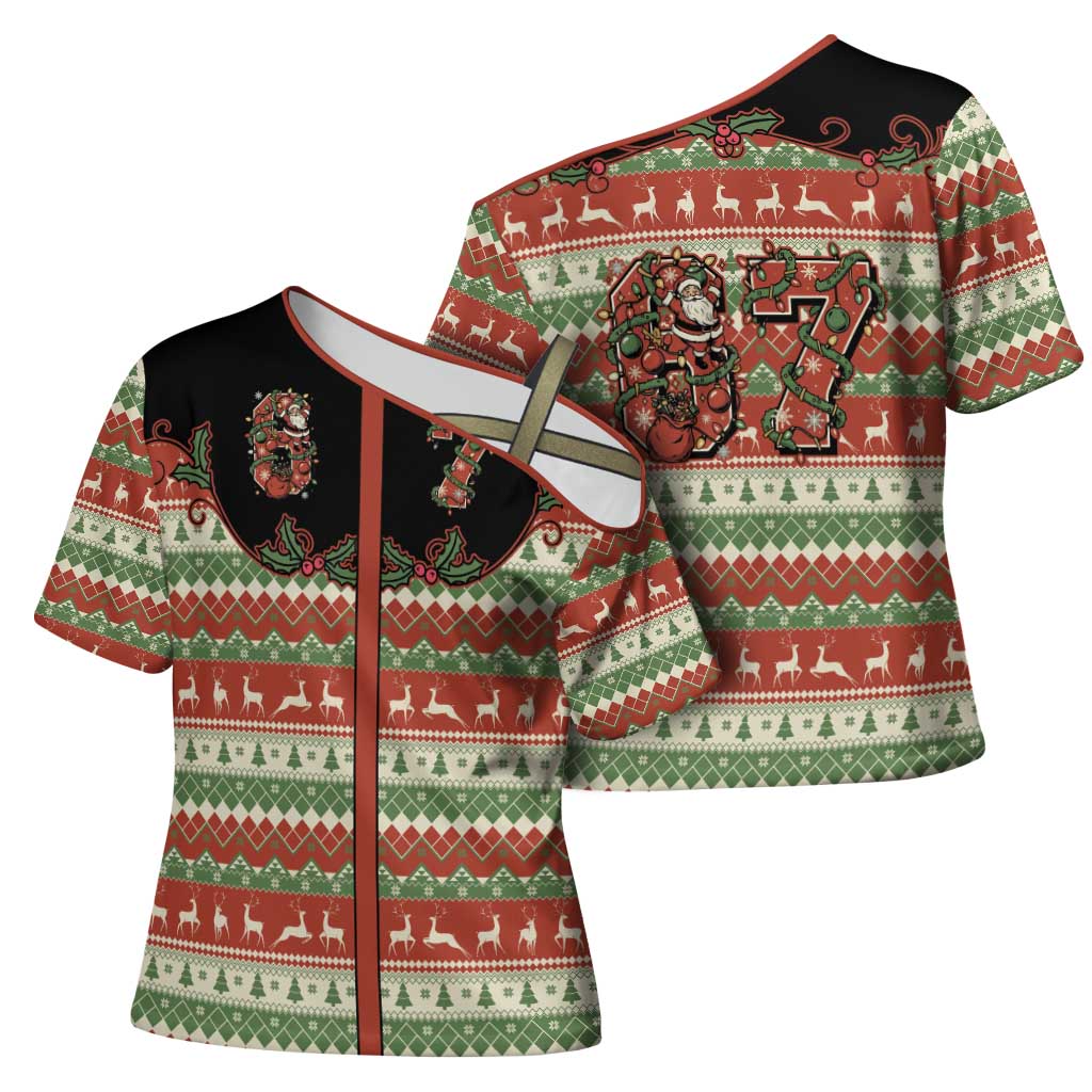 Western Yoke Cross Shoulder Shirt Funny Six Seven Christmas - Wonder Print Shop