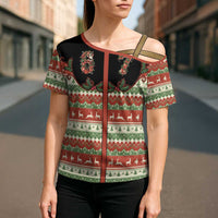 Western Yoke Cross Shoulder Shirt Funny Six Seven Christmas - Wonder Print Shop