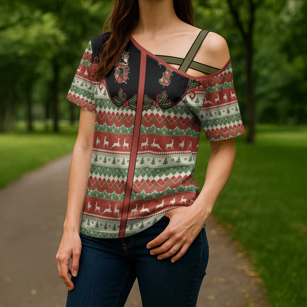 Western Yoke Cross Shoulder Shirt Funny Six Seven Christmas - Wonder Print Shop