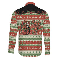 Western Yoke Family Matching Long Sleeve Bodycon Dress and Hawaiian Shirt Funny Six Seven Christmas - Wonder Print Shop