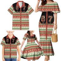 Western Yoke Family Matching Mermaid Dress and Hawaiian Shirt Funny Six Seven Christmas - Wonder Print Shop