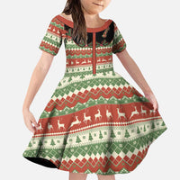 Western Yoke Family Matching Off The Shoulder Long Sleeve Dress and Hawaiian Shirt Funny Six Seven Christmas - Wonder Print Shop