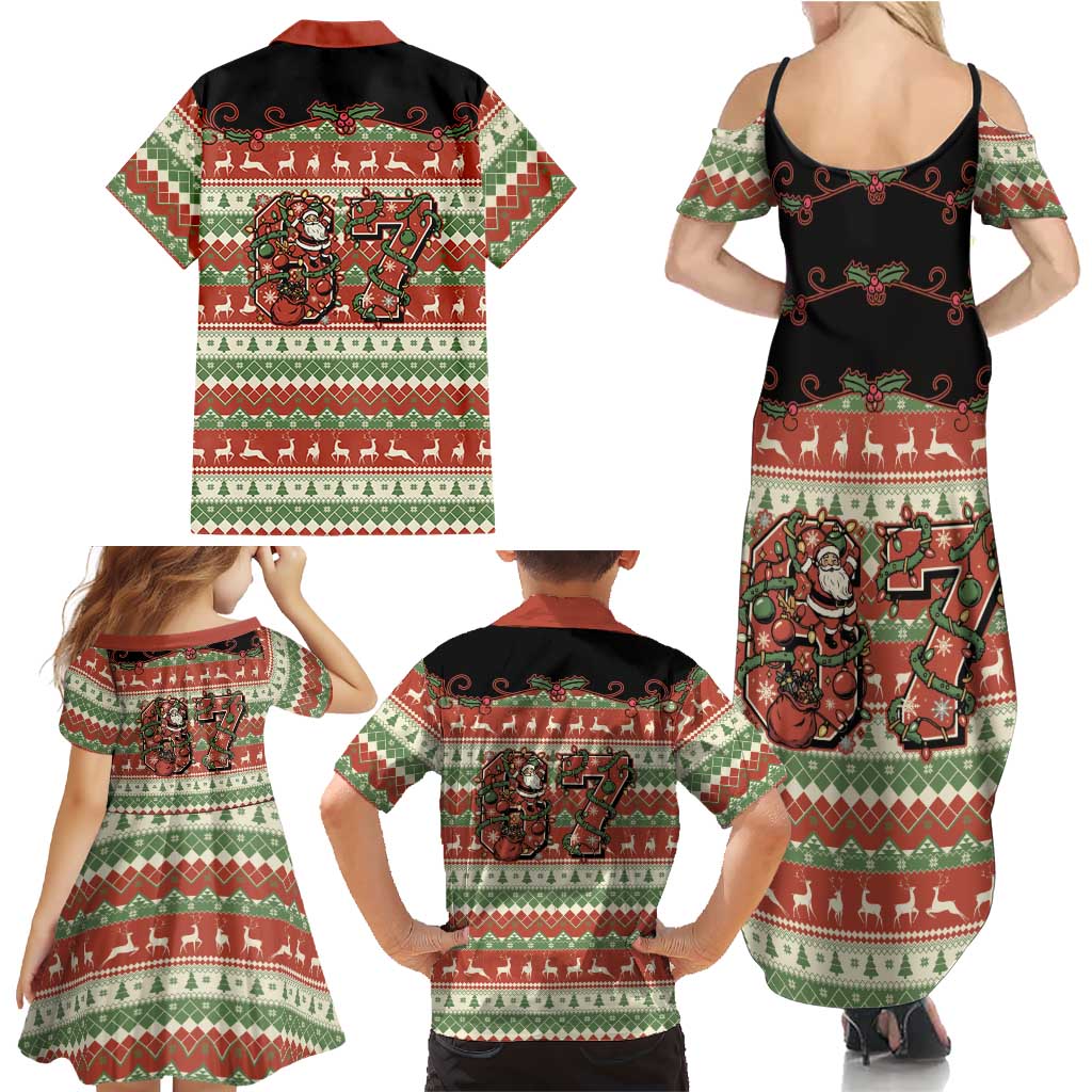 Western Yoke Family Matching Summer Maxi Dress and Hawaiian Shirt Funny Six Seven Christmas - Wonder Print Shop