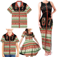 Western Yoke Family Matching Tank Maxi Dress and Hawaiian Shirt Funny Six Seven Christmas - Wonder Print Shop