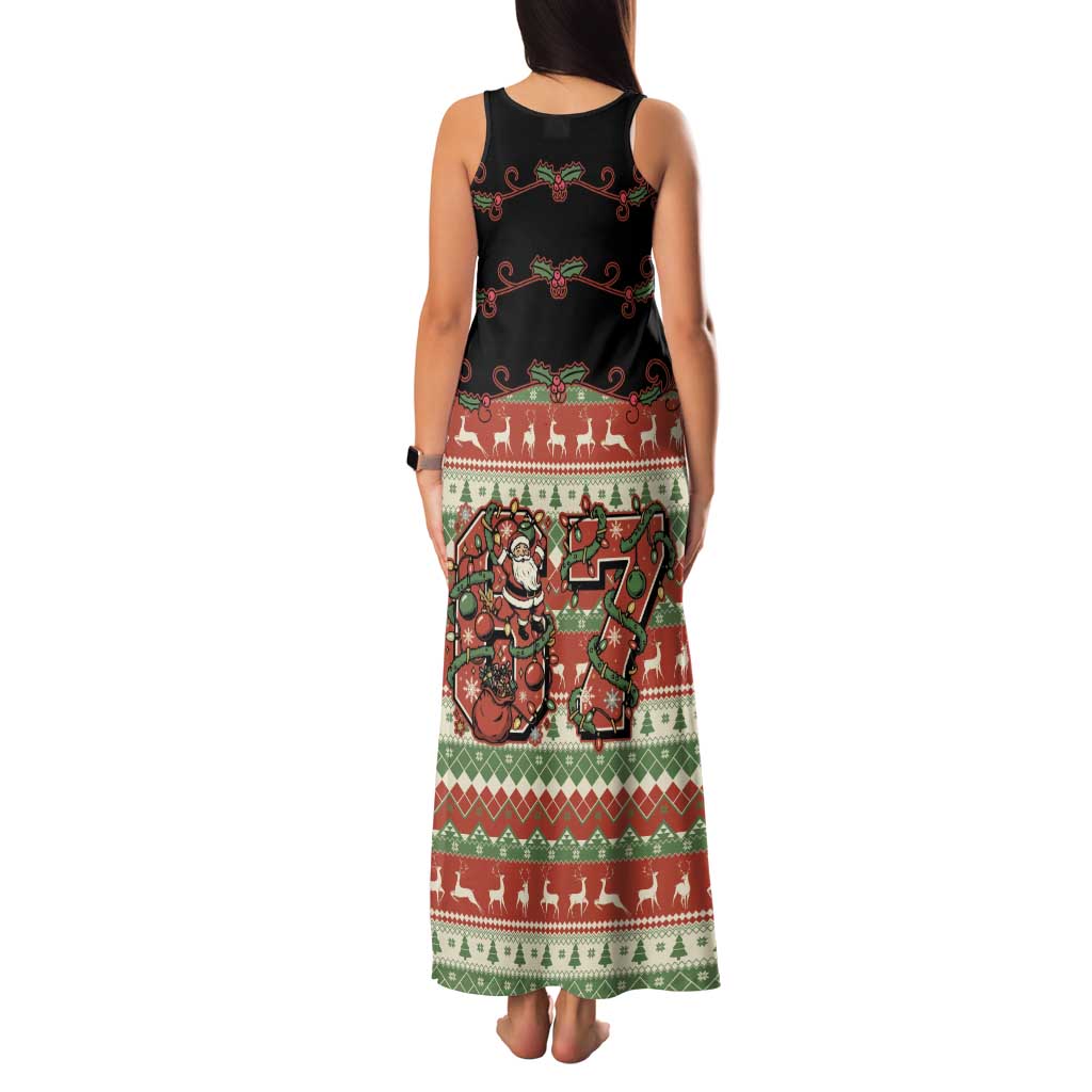 Western Yoke Family Matching Tank Maxi Dress and Hawaiian Shirt Funny Six Seven Christmas - Wonder Print Shop