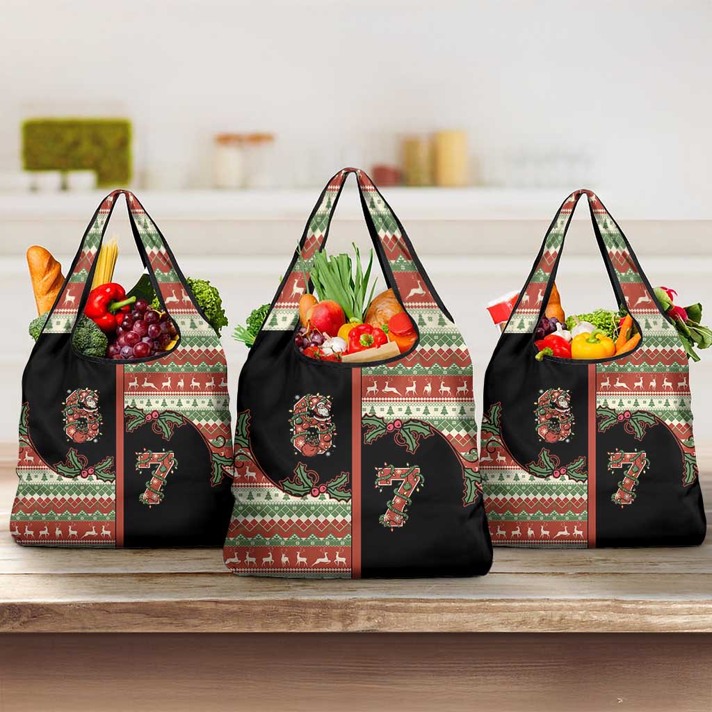 Western Yoke Grocery Bag Funny Six Seven Christmas - Wonder Print Shop