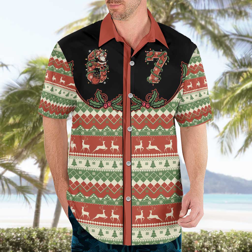 Western Yoke Hawaiian Shirt Funny Six Seven Christmas - Wonder Print Shop