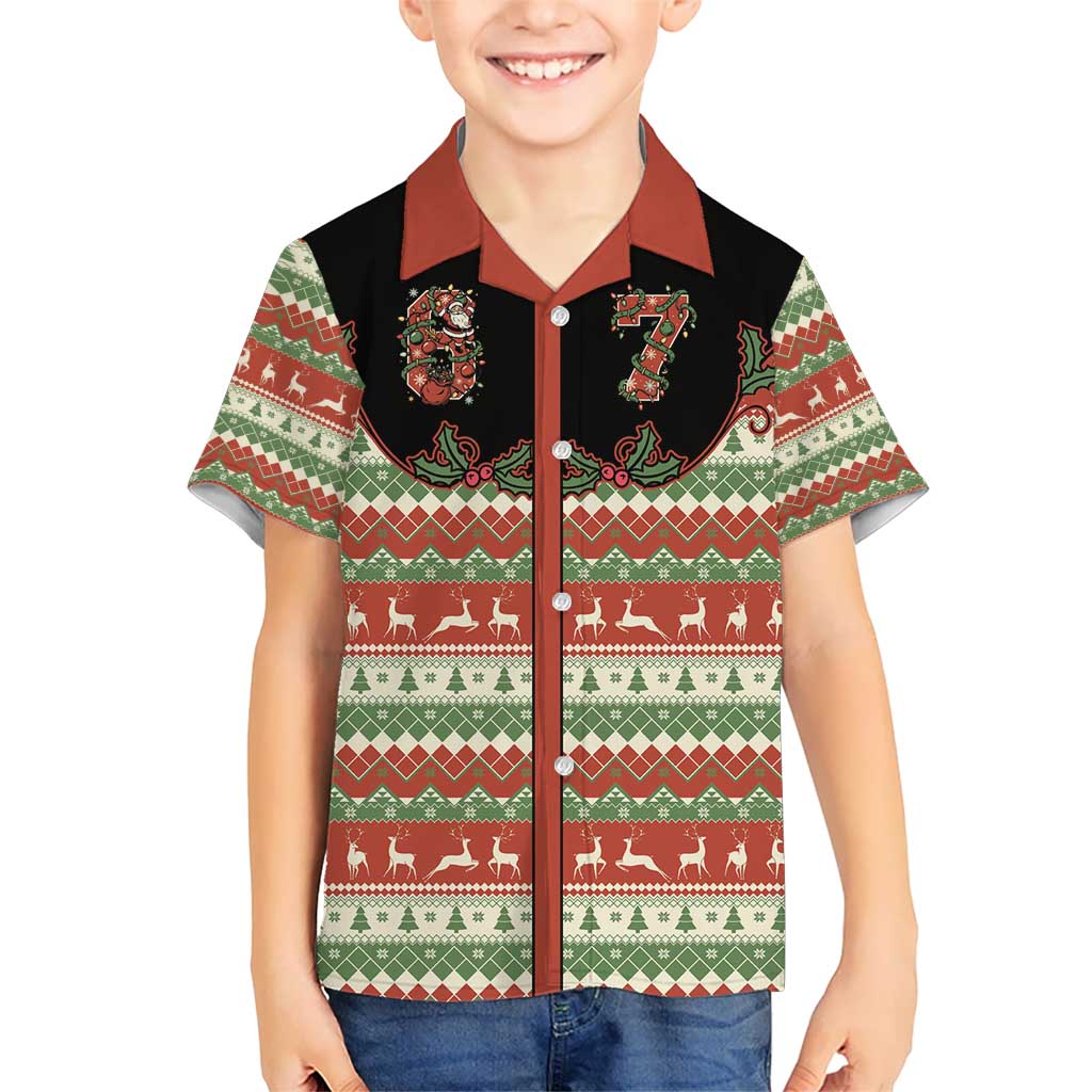 Western Yoke Hawaiian Shirt Funny Six Seven Christmas - Wonder Print Shop
