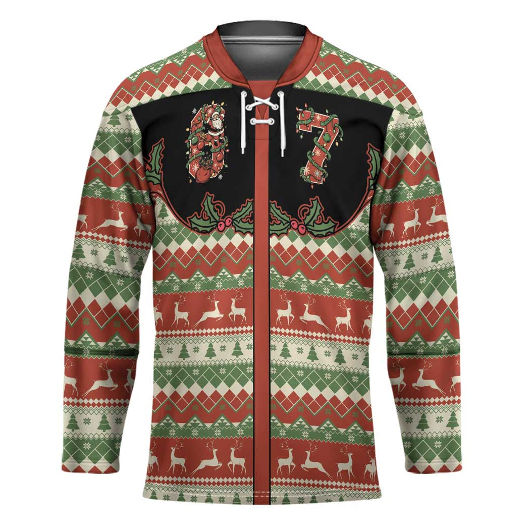 Western Yoke Hockey Jersey Funny Six Seven Christmas - Wonder Print Shop