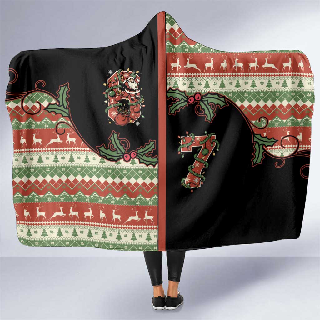Western Yoke Hooded Blanket Funny Six Seven Christmas - Wonder Print Shop