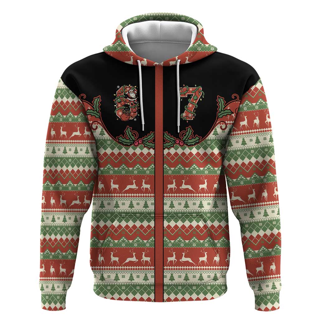 Western Yoke Hoodie Funny Six Seven Christmas - Wonder Print Shop