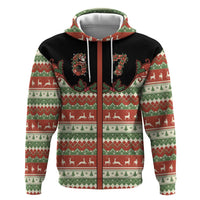 Western Yoke Hoodie Funny Six Seven Christmas - Wonder Print Shop