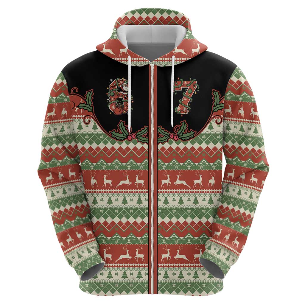 Western Yoke Hoodie Funny Six Seven Christmas - Wonder Print Shop