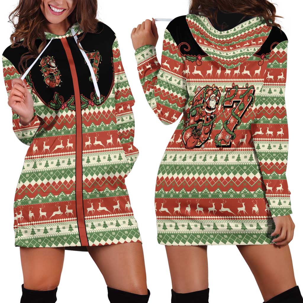 Western Yoke Hoodie Dress Funny Six Seven Christmas - Wonder Print Shop