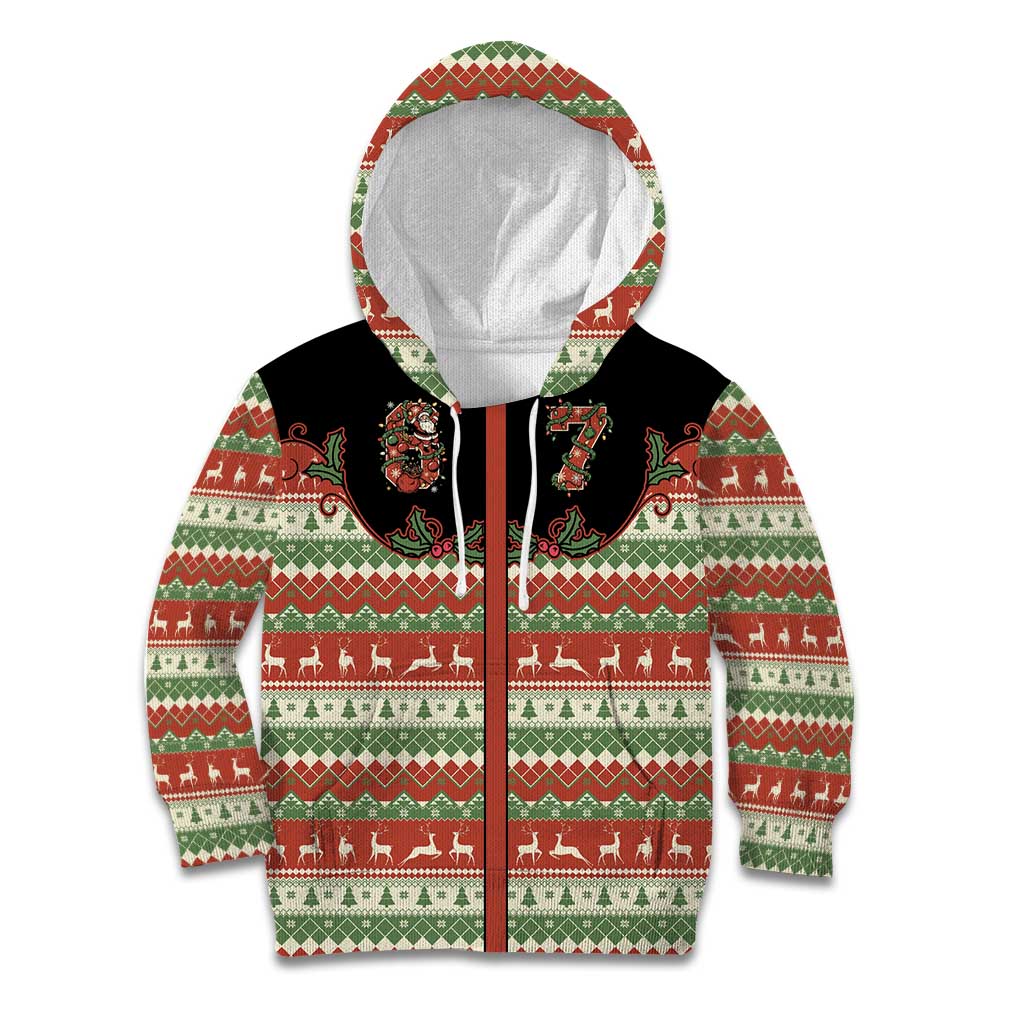 Western Yoke Kid Hoodie Funny Six Seven Christmas - Wonder Print Shop