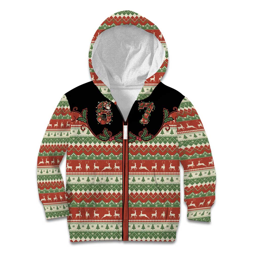Western Yoke Kid Hoodie Funny Six Seven Christmas - Wonder Print Shop