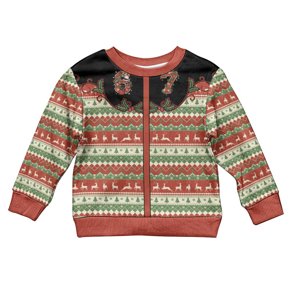 Western Yoke Kid Ugly Christmas Sweater Six Seven Christmas - Wonder Print Shop
