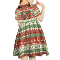 Western Yoke Kid Short Sleeve Dress Funny Six Seven Christmas - Wonder Print Shop