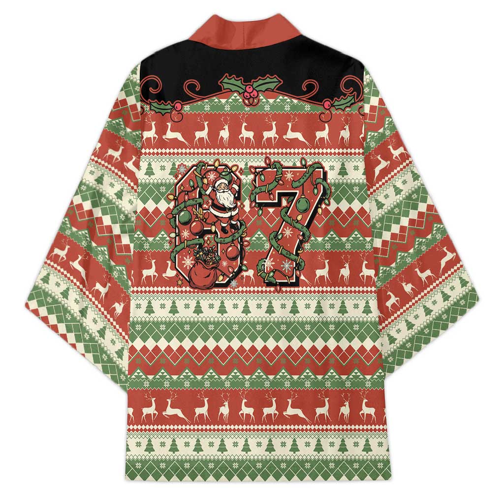 Western Yoke Kimono Funny Six Seven Christmas - Wonder Print Shop