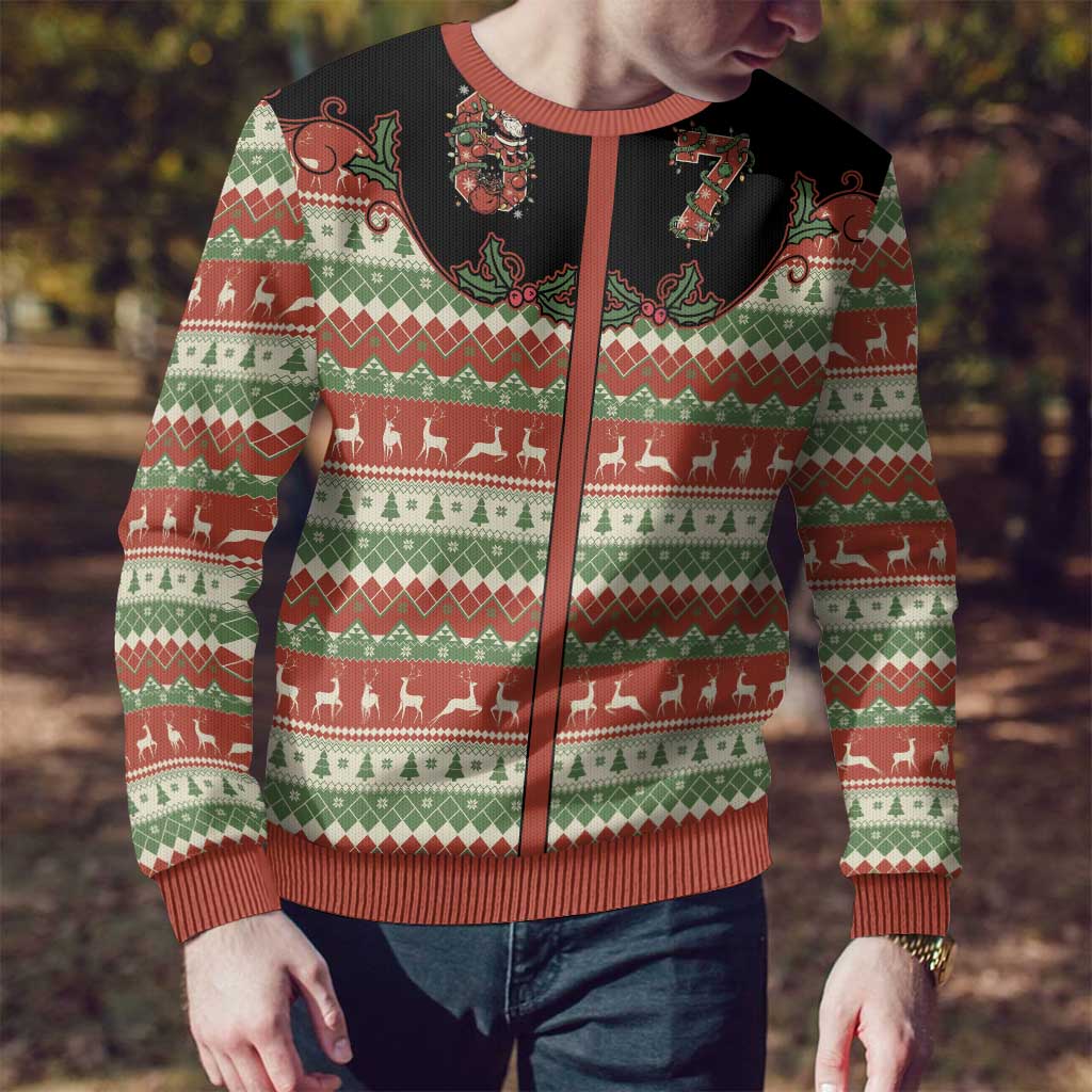 Western Yoke Ugly Christmas Sweater Six Seven Christmas - Wonder Print Shop