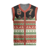 Western Yoke Christmas Knitted V-Neck Vest Six Seven Christmas - Wonder Print Shop