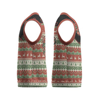 Western Yoke Christmas Knitted V-Neck Vest Six Seven Christmas - Wonder Print Shop