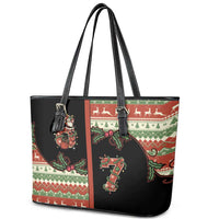 Western Yoke Leather Tote Bag Funny Six Seven Christmas - Wonder Print Shop