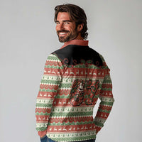 Western Yoke Long Sleeve Polo Shirt Funny Six Seven Christmas - Wonder Print Shop