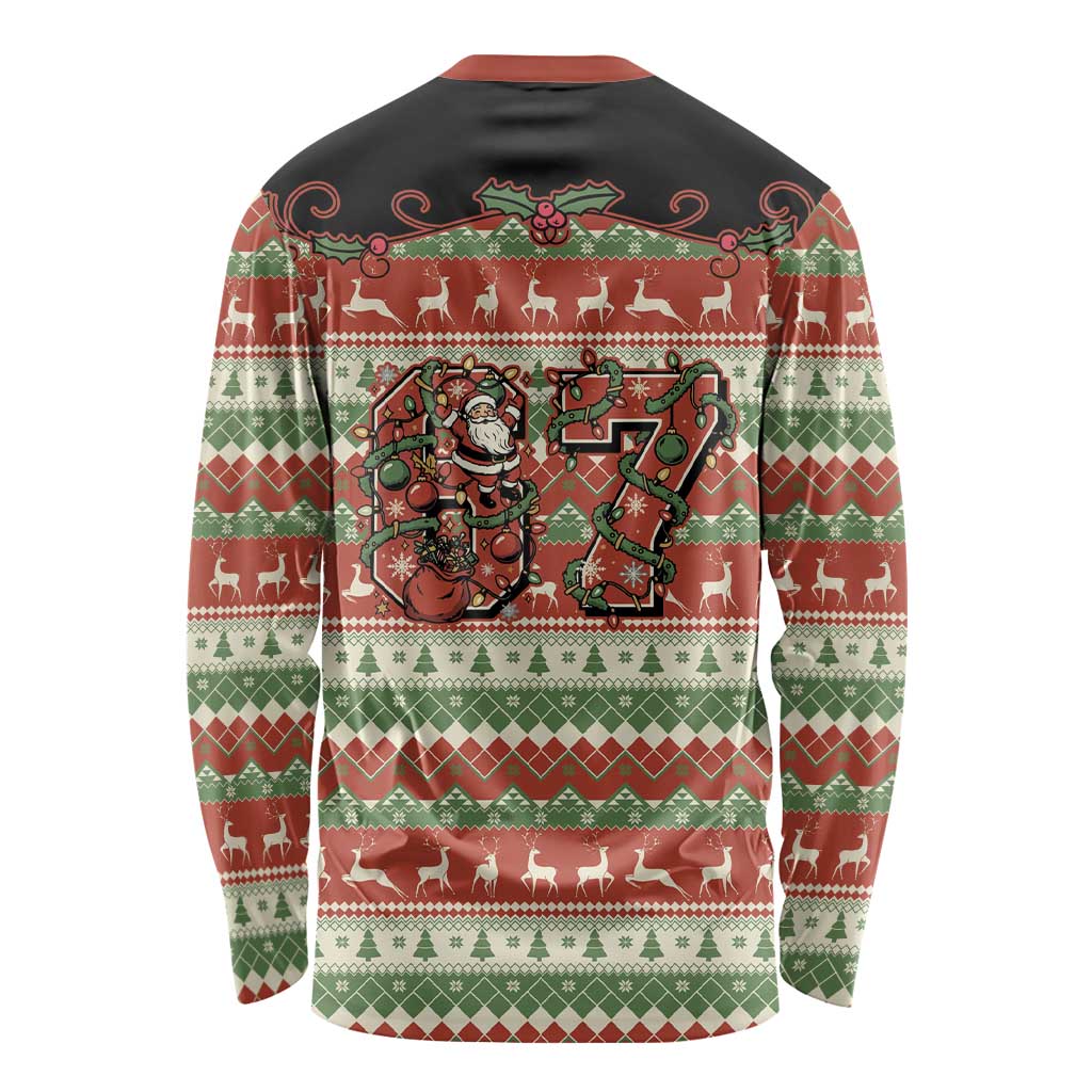 Western Yoke Long Sleeve Shirt Funny Six Seven Christmas - Wonder Print Shop