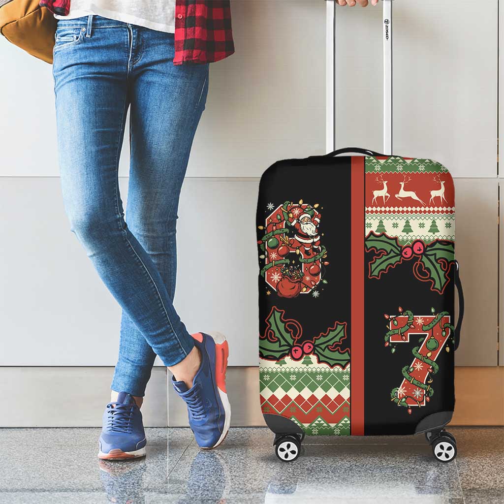 Western Yoke Luggage Cover Funny Six Seven Christmas - Wonder Print Shop