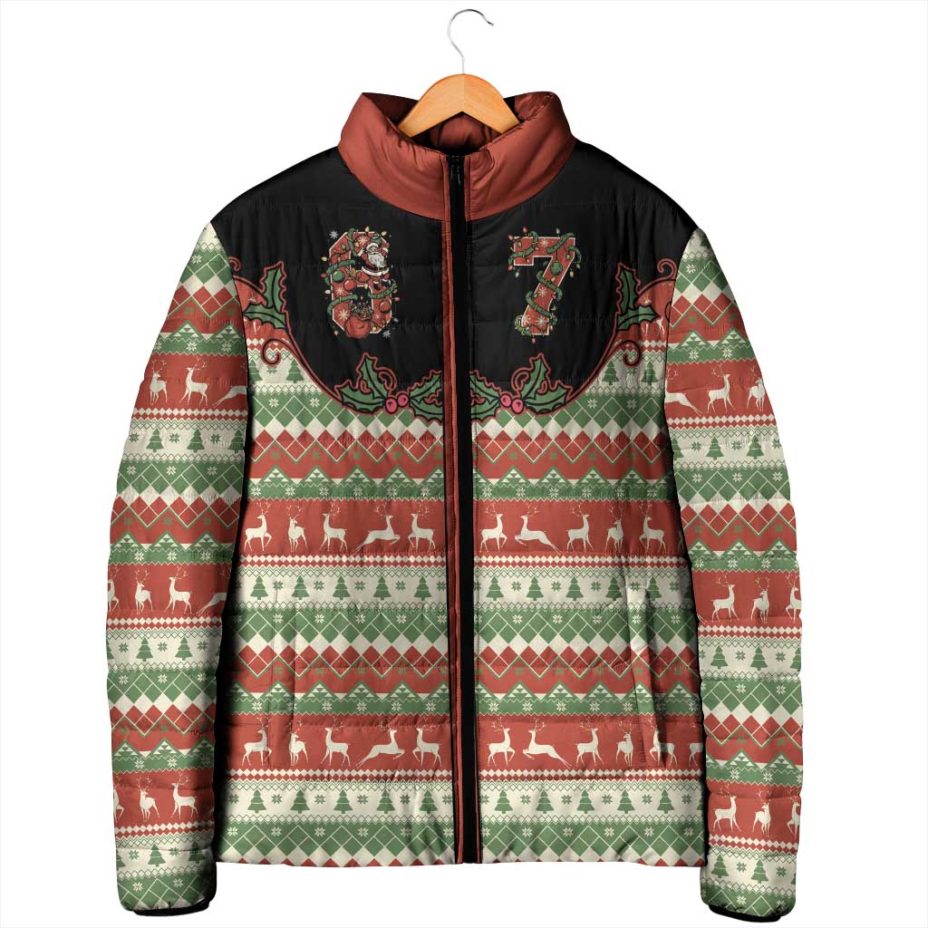 Western Yoke Padded Jacket Funny Six Seven Christmas - Wonder Print Shop