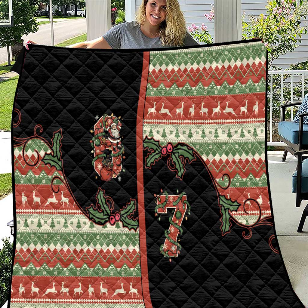 Western Yoke Quilt Funny Six Seven Christmas - Wonder Print Shop