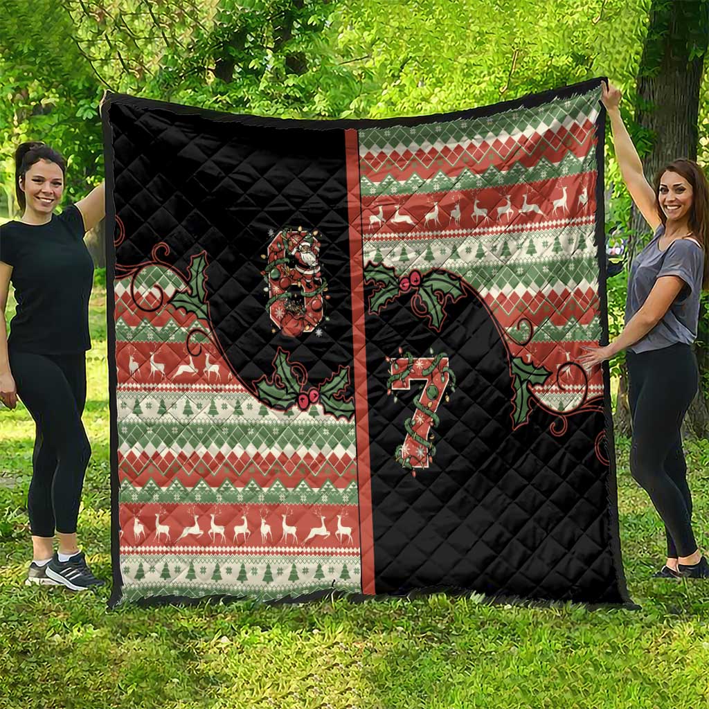 Western Yoke Quilt Funny Six Seven Christmas - Wonder Print Shop