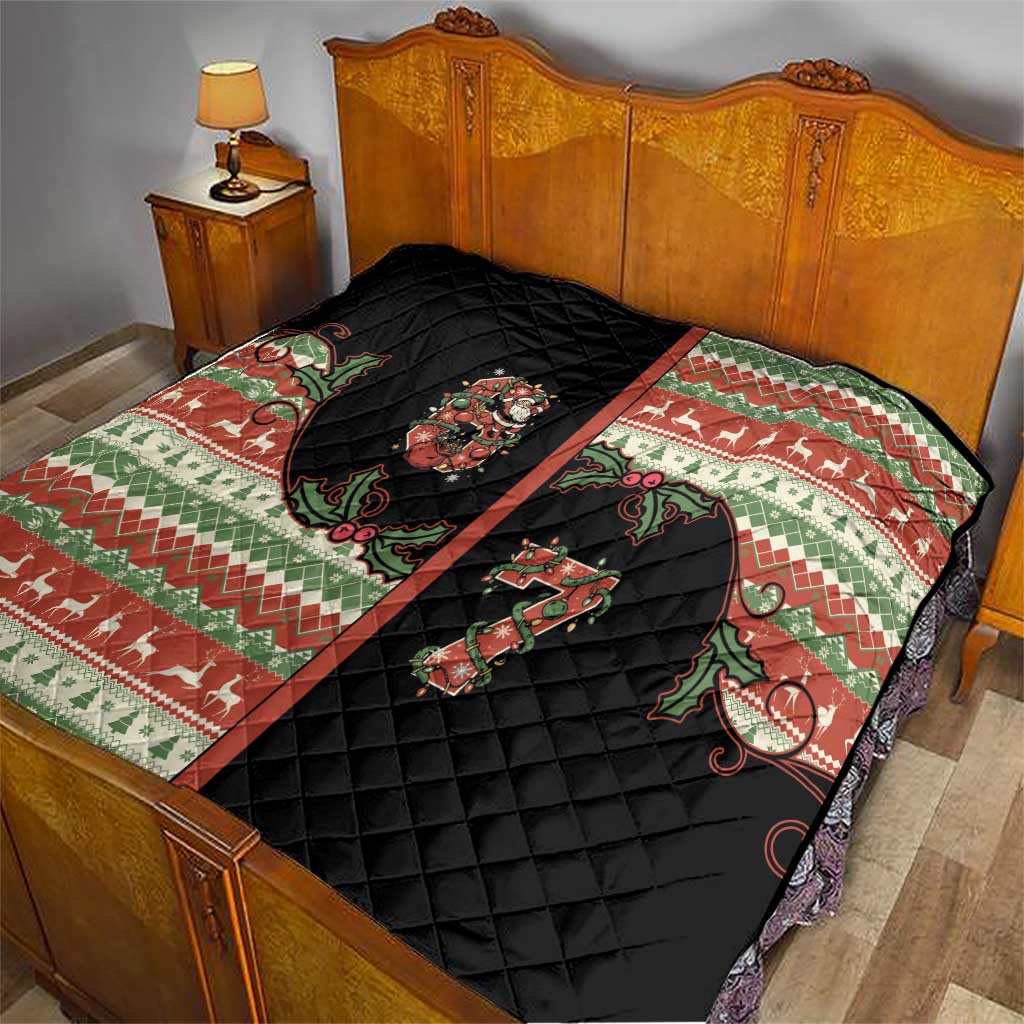 Western Yoke Quilt Funny Six Seven Christmas - Wonder Print Shop