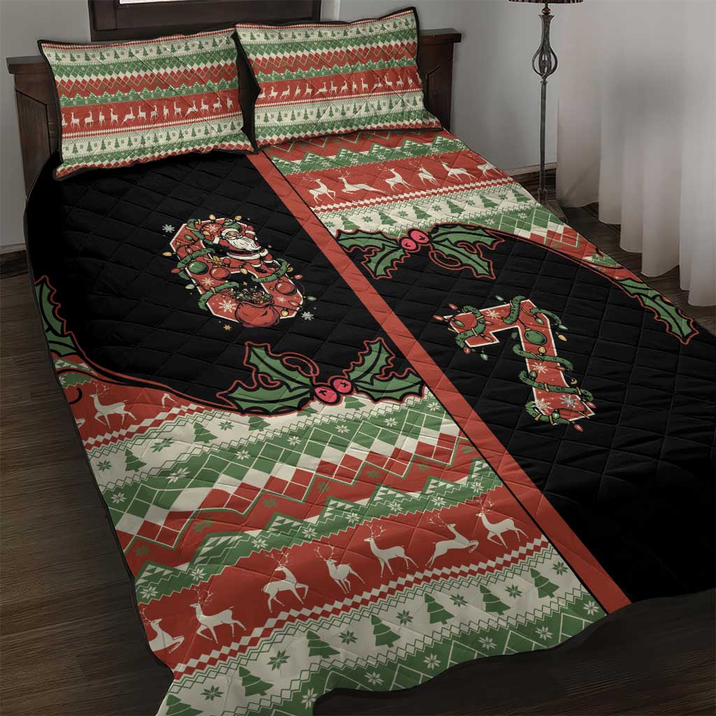 Western Yoke Quilt Bed Set Funny Six Seven Christmas - Wonder Print Shop