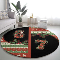 Western Yoke Round Carpet Funny Six Seven Christmas - Wonder Print Shop