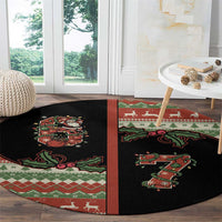 Western Yoke Round Carpet Funny Six Seven Christmas - Wonder Print Shop