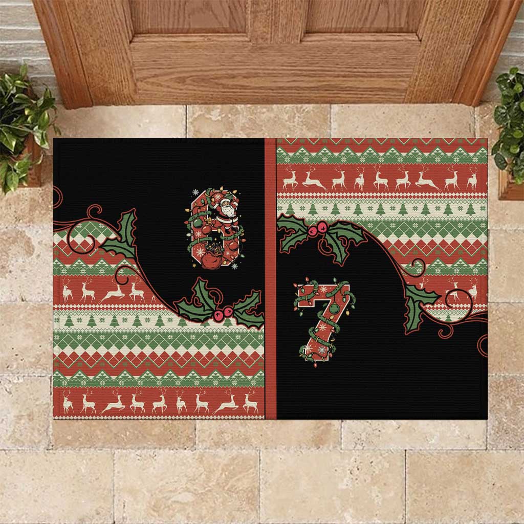 Western Yoke Rubber Doormat Funny Six Seven Christmas - Wonder Print Shop