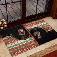 Western Yoke Rubber Doormat Funny Six Seven Christmas - Wonder Print Shop