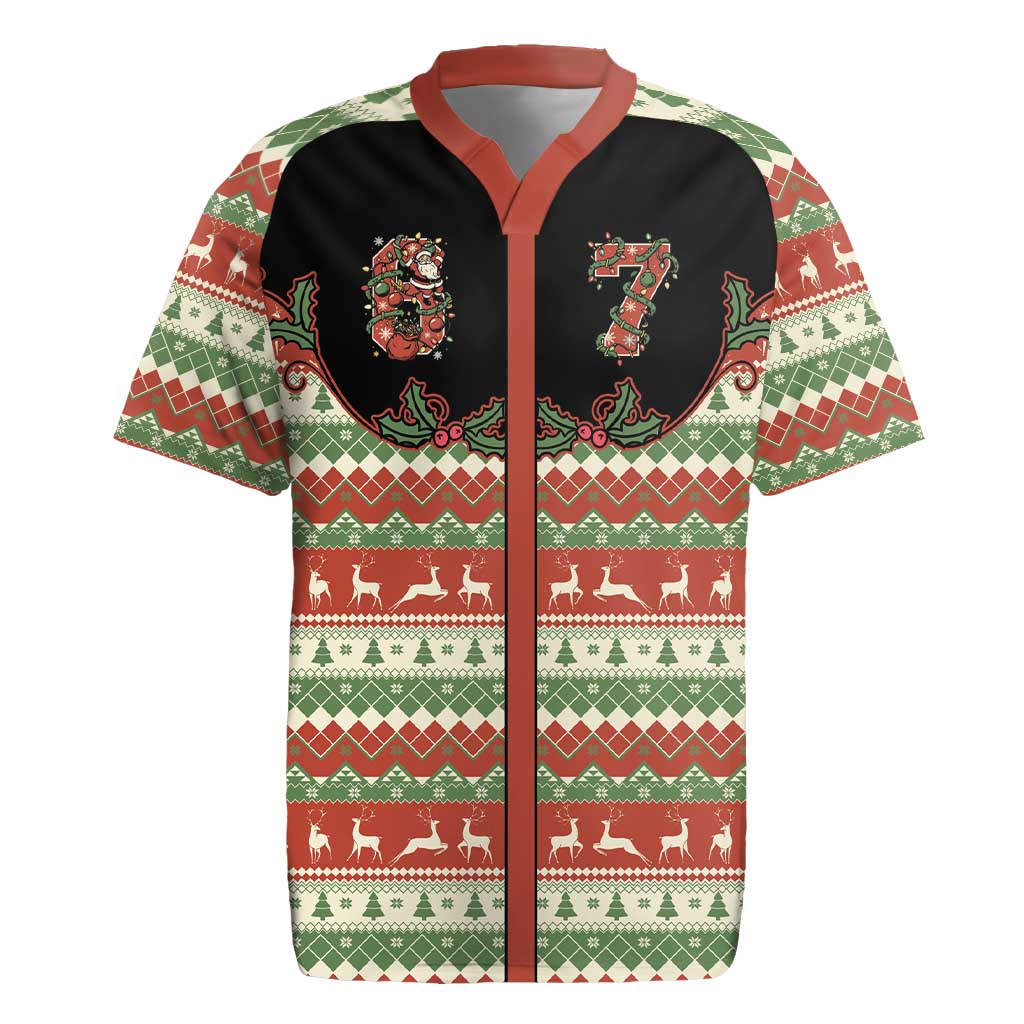 Western Yoke Rugby Jersey Funny Six Seven Christmas - Wonder Print Shop