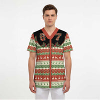 Western Yoke Scrub Top Funny Six Seven Christmas - Wonder Print Shop