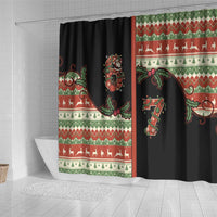 Western Yoke Shower Curtain Funny Six Seven Christmas - Wonder Print Shop