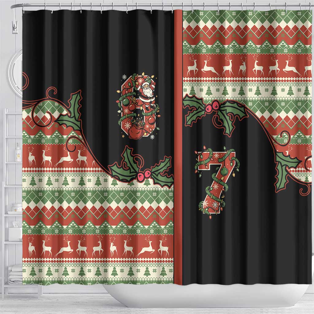Western Yoke Shower Curtain Funny Six Seven Christmas - Wonder Print Shop