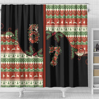 Western Yoke Shower Curtain Funny Six Seven Christmas - Wonder Print Shop
