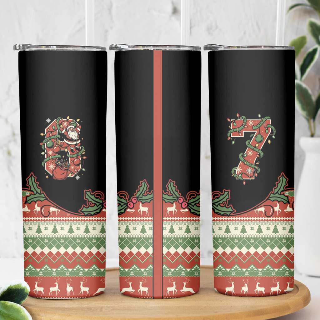 Western Yoke Skinny Tumbler Funny Six Seven Christmas - Wonder Print Shop