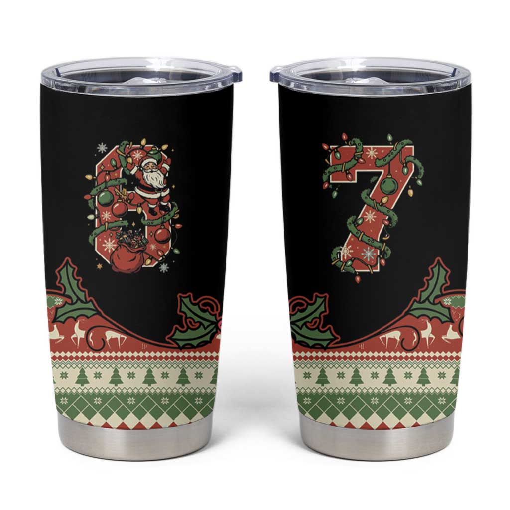 Western Yoke Tumbler Cup Funny Six Seven Christmas - Wonder Print Shop