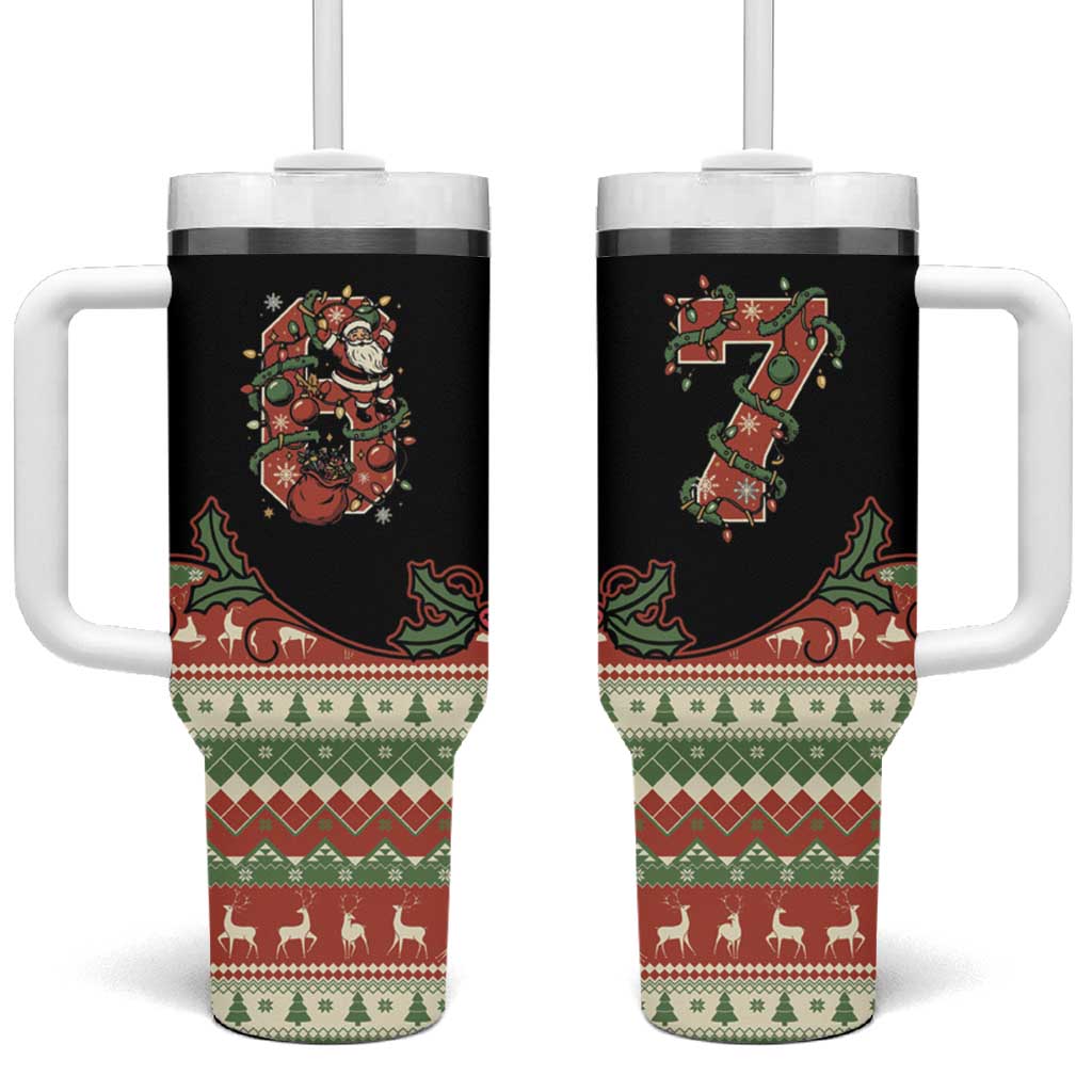 Western Yoke Tumbler With Handle Funny Six Seven Christmas - Wonder Print Shop