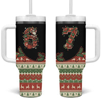 Western Yoke Tumbler With Handle Funny Six Seven Christmas - Wonder Print Shop